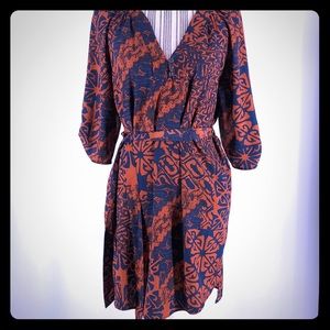 GLAM BOHO pattern dress sz S